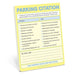 Knock Knock Parking Citation Nifty Note (Pastel Yellow)