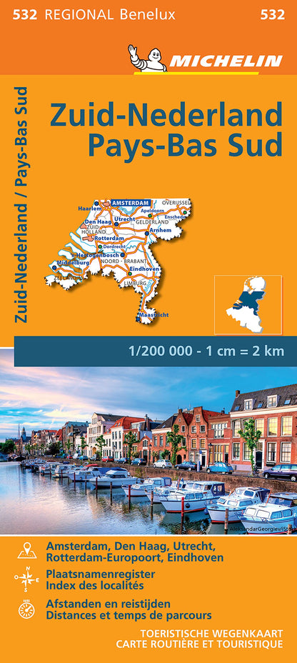 Netherlands South - Michelin Regional Map 532