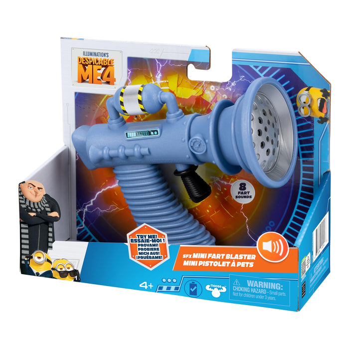 Despicable Me 4 SFX Mini Fart Blaster; Kids Can Blast Out 8 Different Silly Fart Noises When They Press The button; Includes 2 AAA Batteries; Suitable For Ages 4 & Up