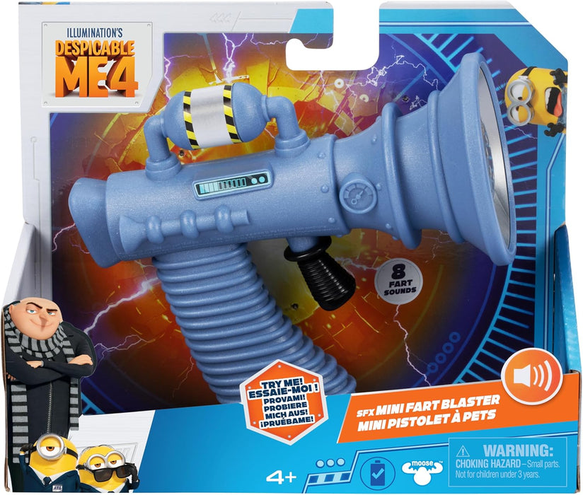 Despicable Me 4 SFX Mini Fart Blaster; Kids Can Blast Out 8 Different Silly Fart Noises When They Press The button; Includes 2 AAA Batteries; Suitable For Ages 4 & Up