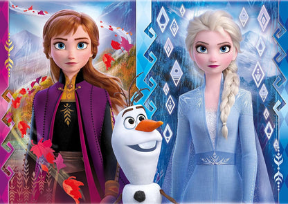 Clementoni 20251 Supercolor Frozen 2 – Puzzle 30 Teile ab 3 Jahren, buntes Kinderpuzzle mit besonderer Leuchtkraft & Farbintensität, Geschicklichkeitsspiel für Kinder Einheitsgröße
