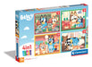 Clementoni Bluey Puzzel 4 in 1 - Supercolor, Puzzel Voor Kinderen, Gemaakt In Italië Multicolor - 21530