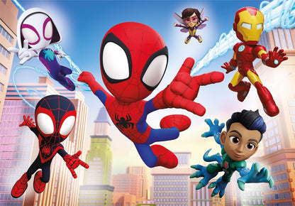 Clementoni - Clementoni Legpuzzel Super Color Spidey and His Amazing Friends 2x60st.