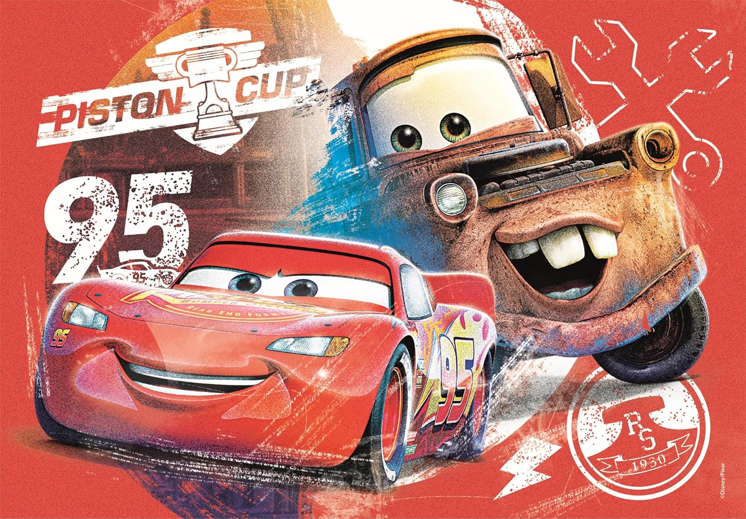 Clementoni 24808 Disney Cars Jigsaw 2 20 Pieces-Supercolor Children 3-5 Years, Cartoon, Gift for Boy/Girls, Puzzle for Kids, Made in Italy, Multicolor