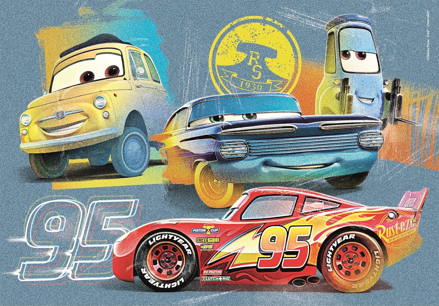 Clementoni 24808 Disney Cars Jigsaw 2 20 Pieces-Supercolor Children 3-5 Years, Cartoon, Gift for Boy/Girls, Puzzle for Kids, Made in Italy, Multicolor