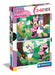 Clementoni 24815 Disney Minnie Mouse Jigsaw 2 60 Pieces-Supercolor Children 4-6 Years, Cartoon, Gift for Girls, Puzzle for Kids, Made in Italy, Multicolor