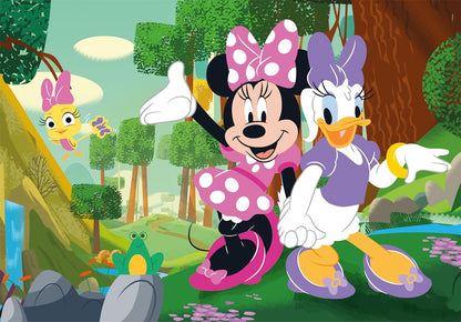 Clementoni 24815 Disney Minnie Mouse Jigsaw 2 60 Pieces-Supercolor Children 4-6 Years, Cartoon, Gift for Girls, Puzzle for Kids, Made in Italy, Multicolor