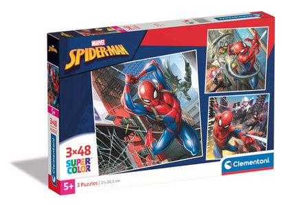 Clementoni Puzzel Square Marvel Spiderman 3 Puzzel Met 48 Stukjes - Supercolor Puzzel Voor Kinderen, Gemaakt In Italië 25316