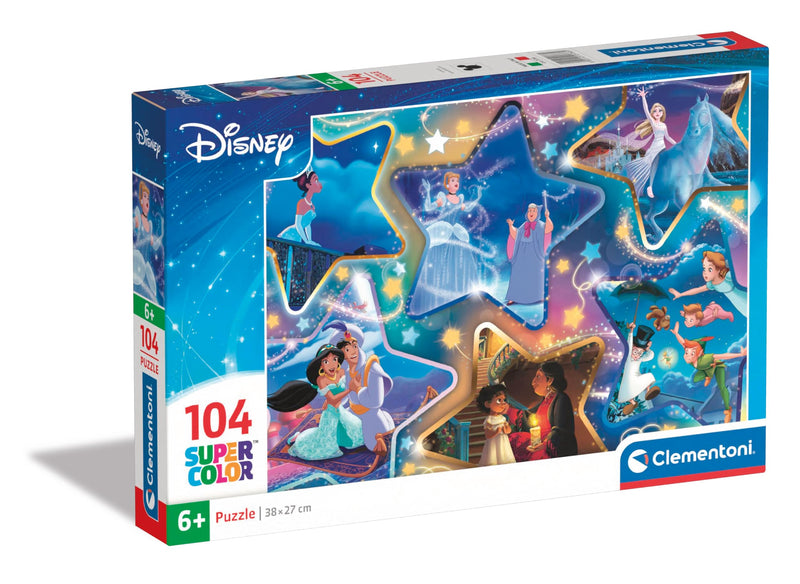 Clementoni 25766 Disney Jigsaw Magical Moments 104 Pieces-Supercolor Children 6-8 Years, Cartoon, Gift for Boy/Girls, Puzzle for Kids, Made in Italy, Multicolor