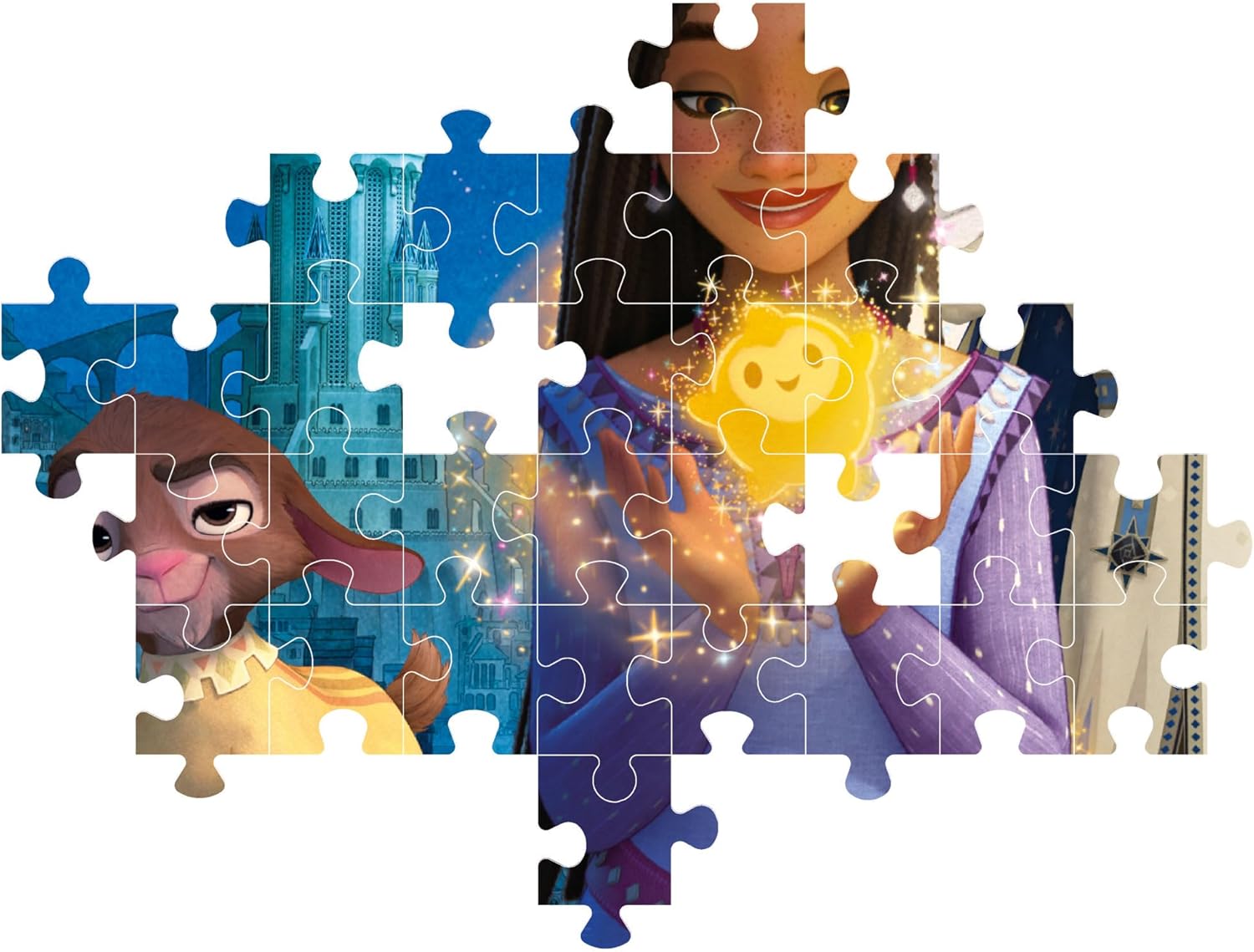 Clementoni 27148 Disney Wish Jigsaw 104 Pieces-Supercolor Children 6-8 Years, Cartoon, Gift for Boy/Girls, Puzzle for Kids, Made in Italy, Multicolor