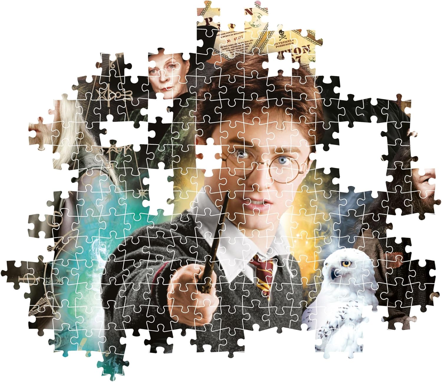 Clementoni 35534 Harry Potter Jigsaw 500 Pieces-Poster Included, Puzzle for Adults 14-99 Years, Gift for Men/Women, Hogwarts, Made in Italy, Multicolor
