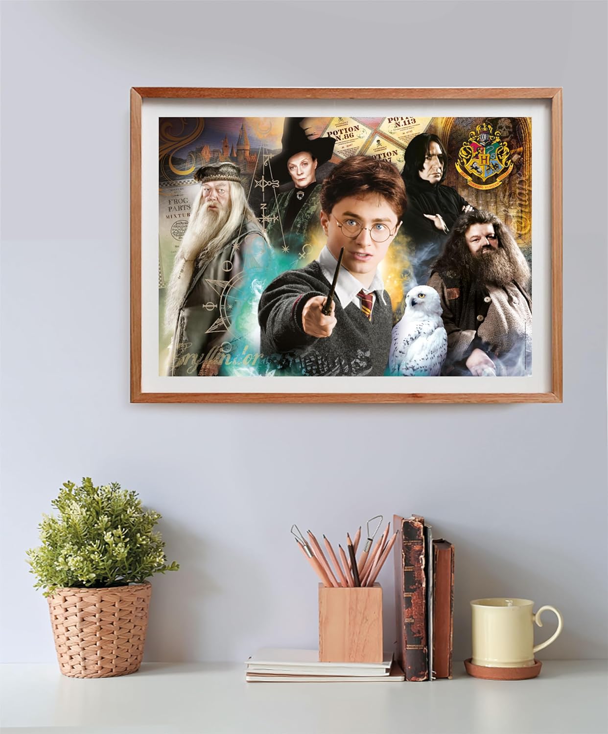 Clementoni 35534 Harry Potter Jigsaw 500 Pieces-Poster Included, Puzzle for Adults 14-99 Years, Gift for Men/Women, Hogwarts, Made in Italy, Multicolor