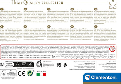 Clementoni 35535 Harry Potter Jigsaw 500 Pieces-Poster Included, Puzzle for Adults 14-99 Years, Gift for Men/Women, Hogwarts, Made in Italy, Multicolor