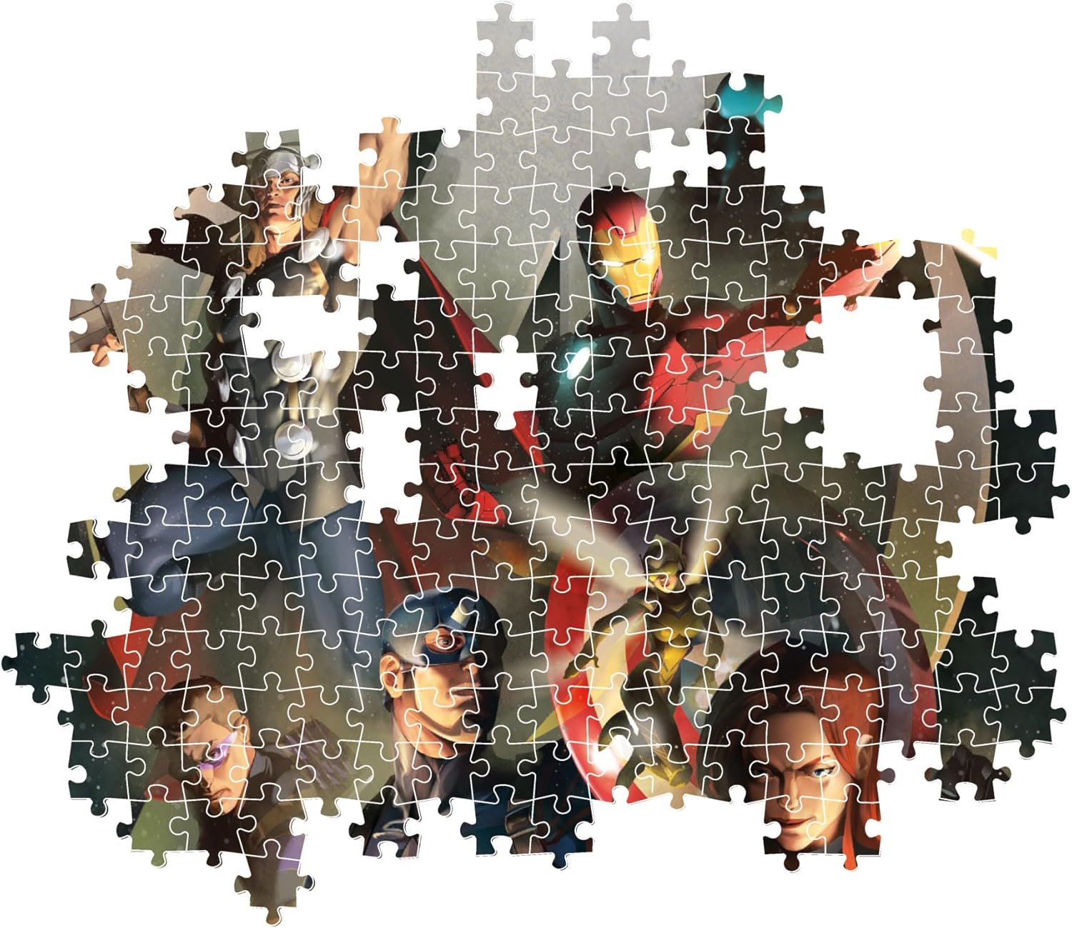 Clementoni 39809 Marvel The Avengers Jigsaw 1000 Pieces-Puzzle for Adults 14-99 Years, Poster Included, Gift for Men/Women, Superheroes, Made in Italy, Multicolor