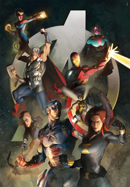 Clementoni 39809 Marvel The Avengers Jigsaw 1000 Pieces-Puzzle for Adults 14-99 Years, Poster Included, Gift for Men/Women, Superheroes, Made in Italy, Multicolor