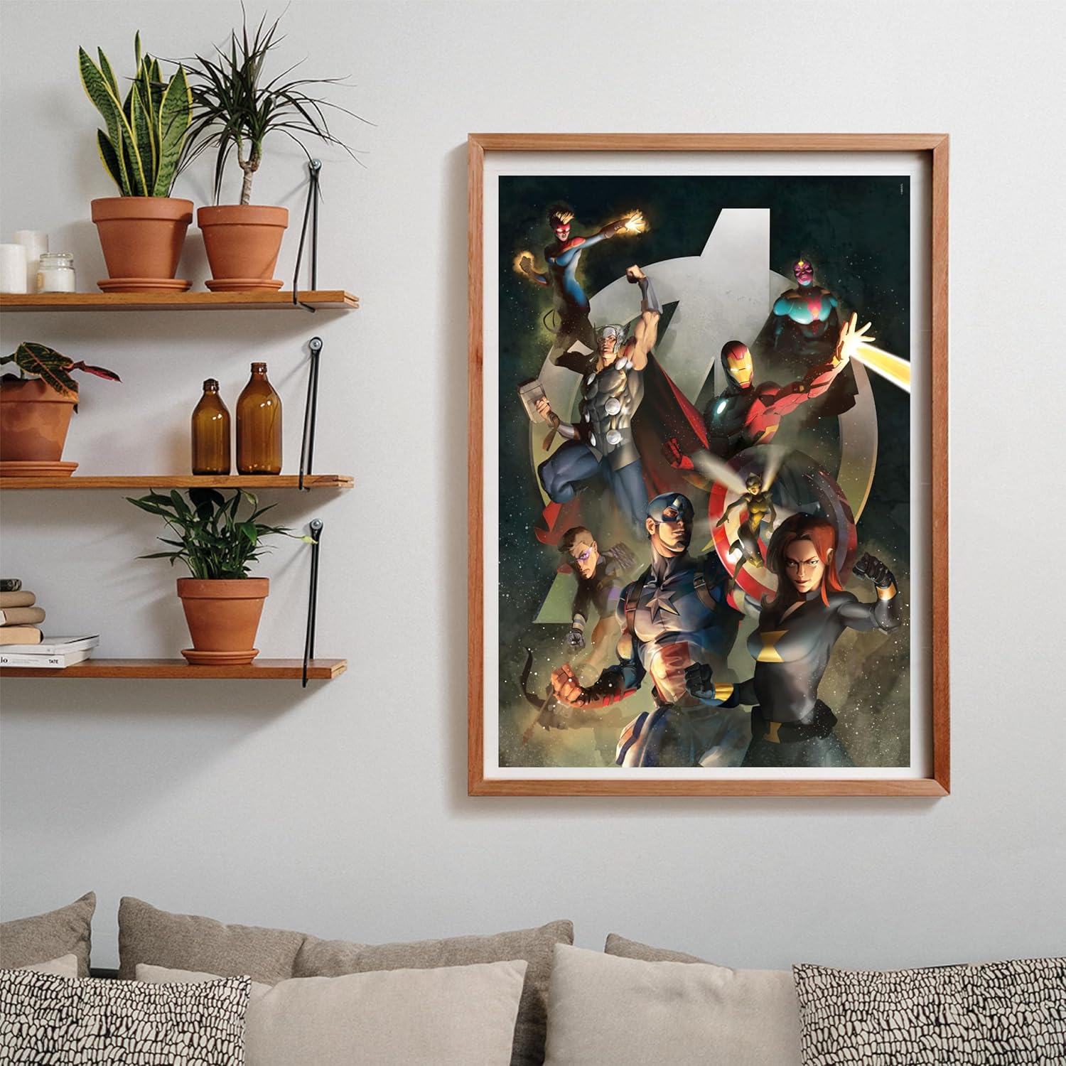 Clementoni 39809 Marvel The Avengers Jigsaw 1000 Pieces-Puzzle for Adults 14-99 Years, Poster Included, Gift for Men/Women, Superheroes, Made in Italy, Multicolor