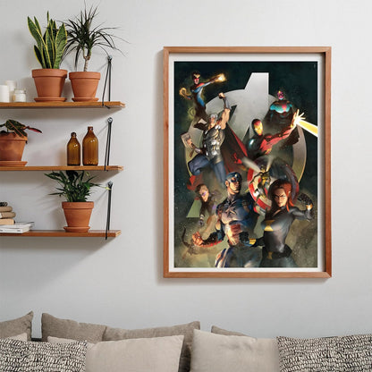 Clementoni 39809 Marvel The Avengers Jigsaw 1000 Pieces-Puzzle for Adults 14-99 Years, Poster Included, Gift for Men/Women, Superheroes, Made in Italy, Multicolor