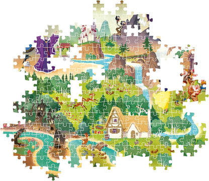 Clementoni 39815 Disney Princess Jigsaw Snow White Story Maps 1000 Pieces-Puzzle for Adults 14-99 Years, Gift for Men/Women, Made in Italy, Multicolor