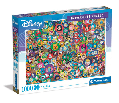 Clementoni 39830 Disney Impossible Classic 1000 Pieces Adults 14-99 Years, Gift for Men/Women, Hard Jigsaw, Difficult Puzzle, Made in Italy, Multicolor