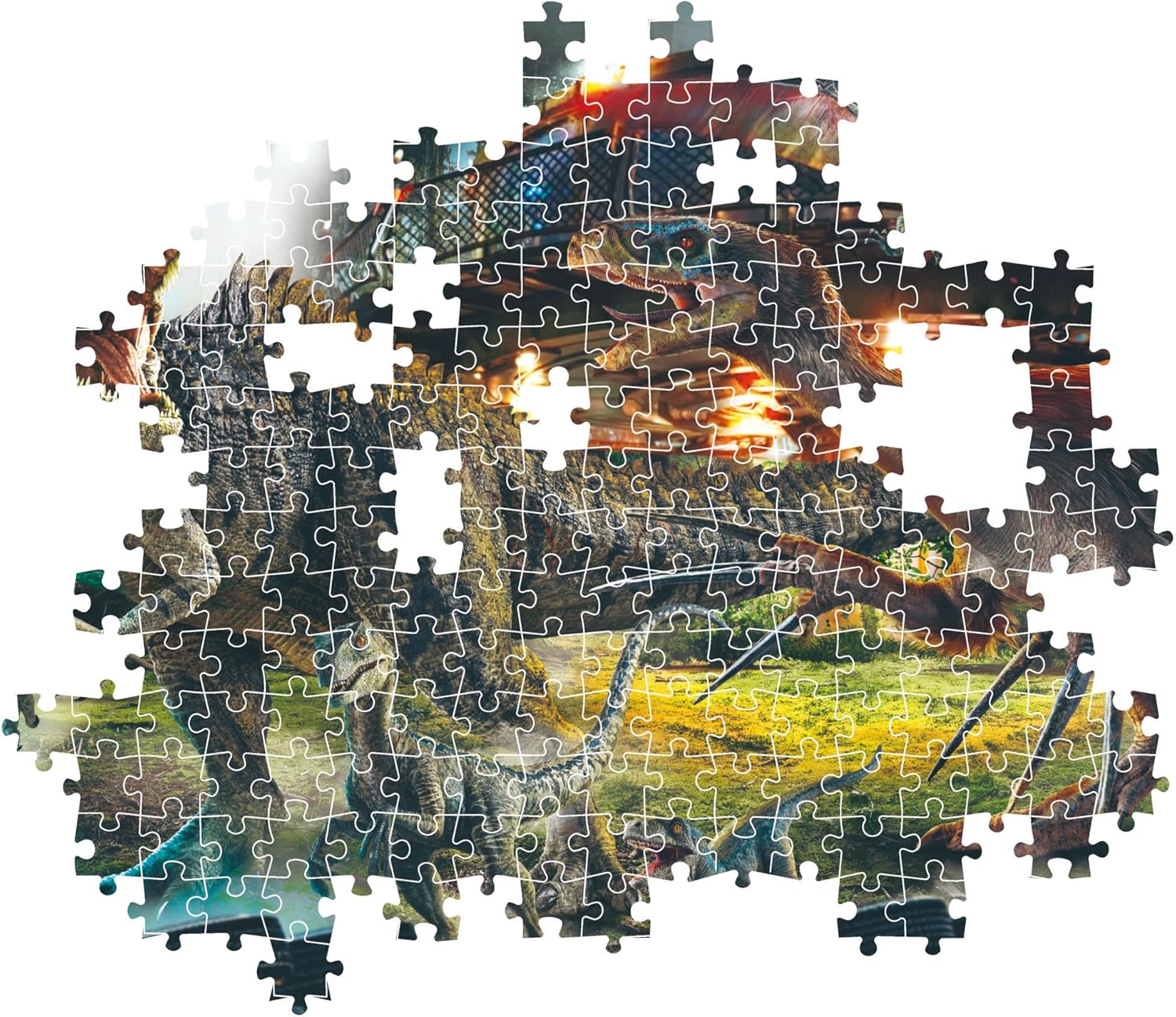 Clementoni 39856 Jurassic World Jigsaw 1000 Pieces-Poster Included, Puzzle for Adults 14-99 Years, Gift for Men/Women, Dinosaur, Made in Italy, Multicolor