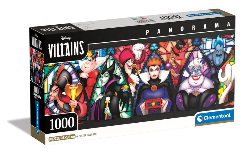 Clementoni Puzzel Panorama Disney Village 1000 Stukjes - Puzzel Voor Volwassenen 14-99 Jaar, Gemaakt In Italië 39872