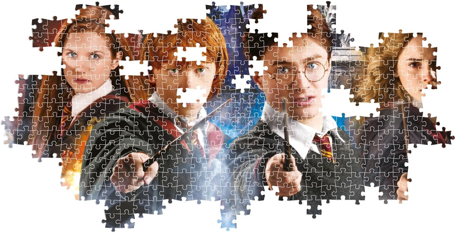 Clementoni 39874 Harry Potter Jigsaw 1000 Pieces-Poster Included, Puzzle for Adults 14-99 Years, Gift for Men/Women, Hogwarts, Made in Italy, Multicolor