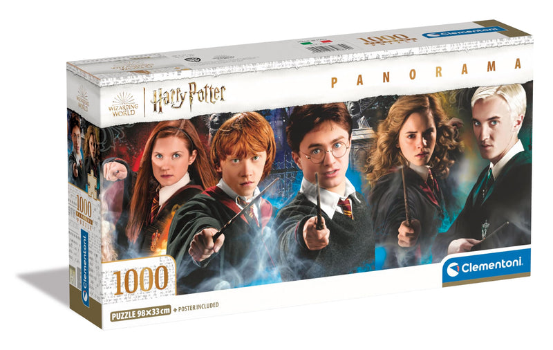 Clementoni 39874 Harry Potter Jigsaw 1000 Pieces-Poster Included, Puzzle for Adults 14-99 Years, Gift for Men/Women, Hogwarts, Made in Italy, Multicolor