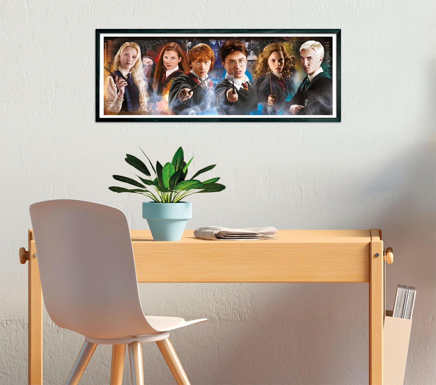 Clementoni 39874 Harry Potter Jigsaw 1000 Pieces-Poster Included, Puzzle for Adults 14-99 Years, Gift for Men/Women, Hogwarts, Made in Italy, Multicolor