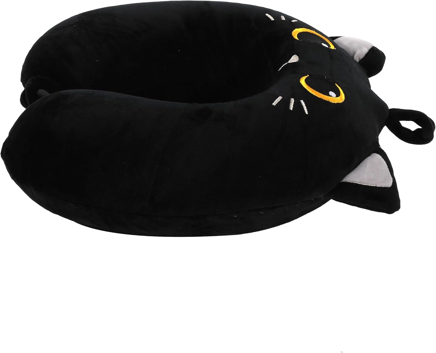 I-TOTAL® - Animal Shaped Travel Pillow/Soft Neck Travel Pillow for Neck Support/Funny Travel Pillows (Black Cat