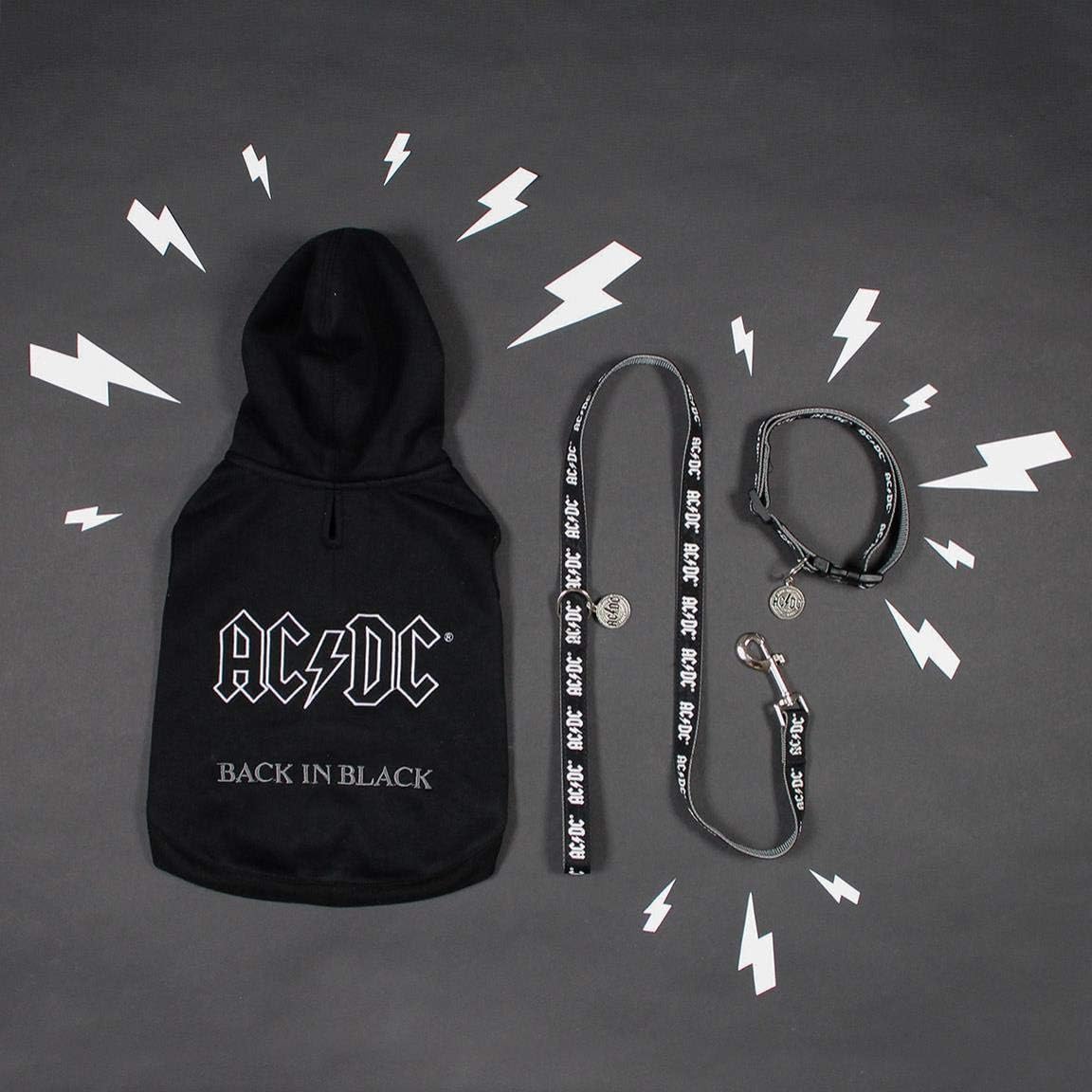 AC/DC - Dog Hoodie - S (Length 32cm - Chest 50-58c