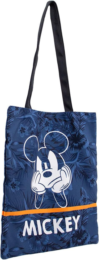 Disney Mickey Mouse Blue-Shopping Bag, Dark Blue, 33 x 40 cm