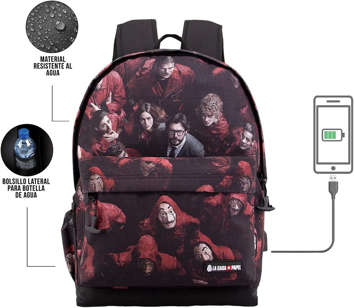 KARACTERMANIA Money Heist Together-HS Backpack 1.3, Multicolour