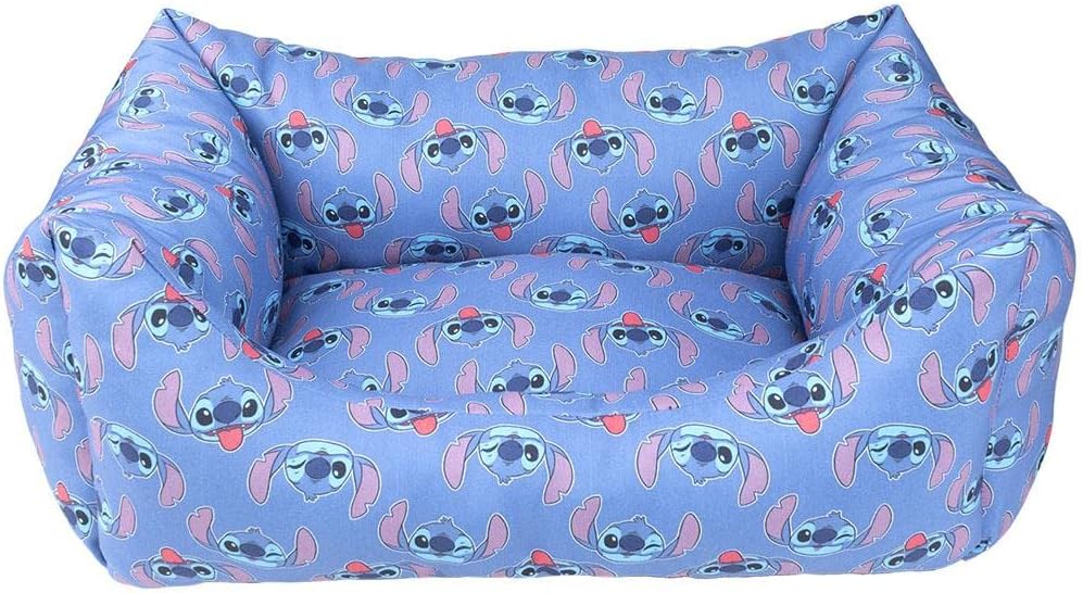 CERDÁ LIFE'S LITTLE MOMENTS - for Fan Pets | Stitch Cats and Dog Bed Small Dogs - Official Disney Licence, Multicoloured, Single Size