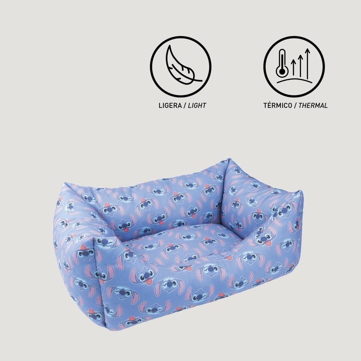 CERDÁ LIFE'S LITTLE MOMENTS - for Fan Pets | Stitch Cats and Dog Bed Small Dogs - Official Disney Licence, Multicoloured, Single Size