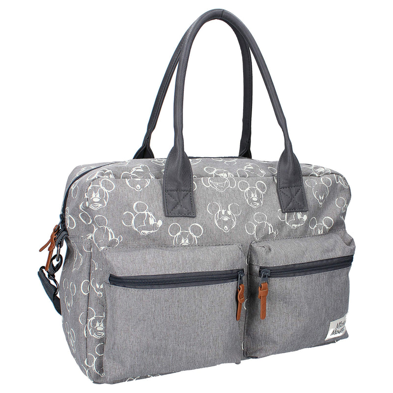 Mickey Mouse Endless Imagination | Changing Bag | Made of Durable and Leak-proof Polyester | Ideal for Travel | Grey - One Size