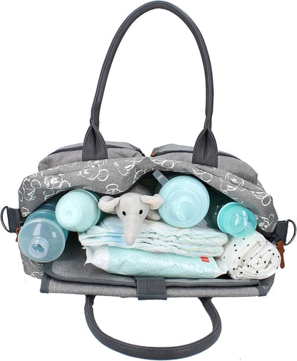Mickey Mouse Endless Imagination | Changing Bag | Made of Durable and Leak-proof Polyester | Ideal for Travel | Grey - One Size