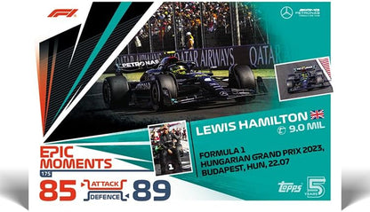 Topps Turbo Attax Formula 1 2024 Starter Pack Contient 20 Cartes Dont Une Carte Verstappen Orange Dutch Lion Le et Une Carte Piastri Emerald Le.