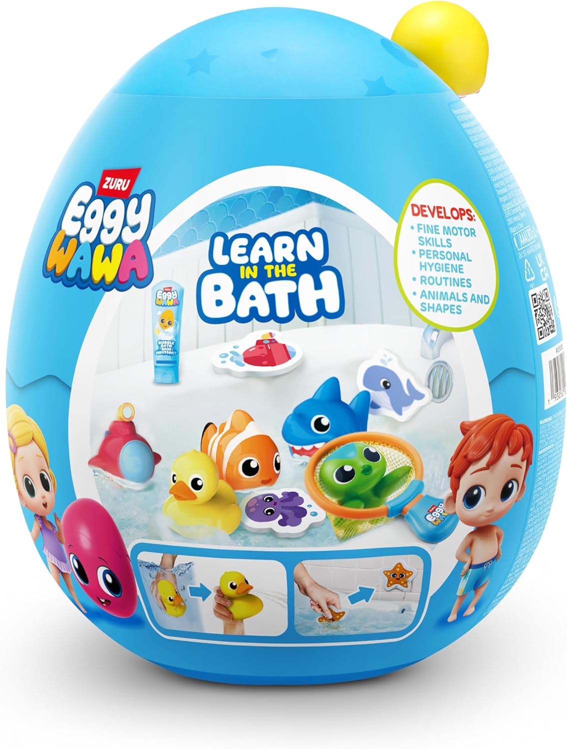 Eggy Wawa 15101 Bathtime Surprise von ZURU, Bath, Medium (28 cm
