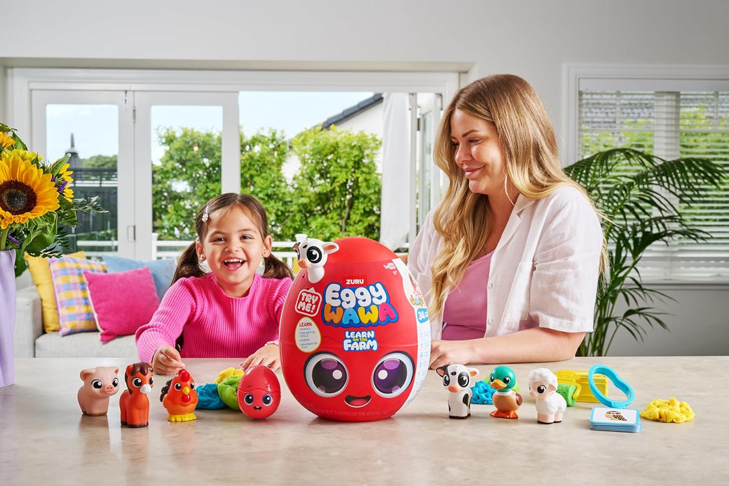 Eggy Wawa 15102 Farm Animals Learn Surprise Egg, Medium (28 cm