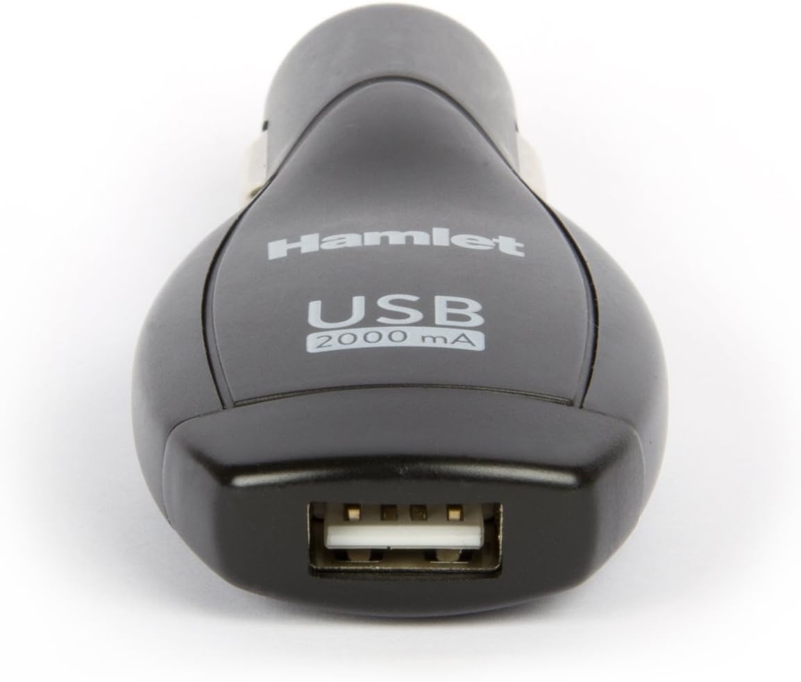 Hamlet XPW12MOB -Alimentatore Universale da auto 12V/ USB per Tablet/Smartphone/eBook readers