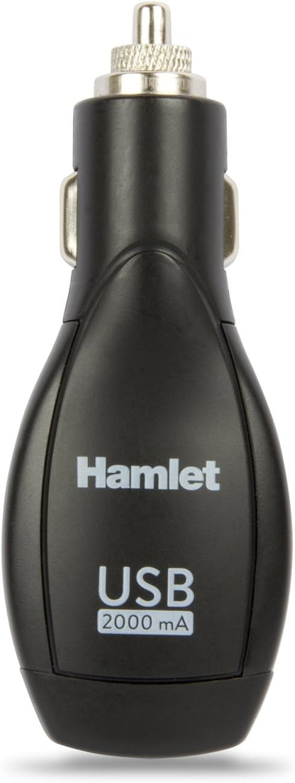 Hamlet XPW12MOB -Alimentatore Universale da auto 12V/ USB per Tablet/Smartphone/eBook readers