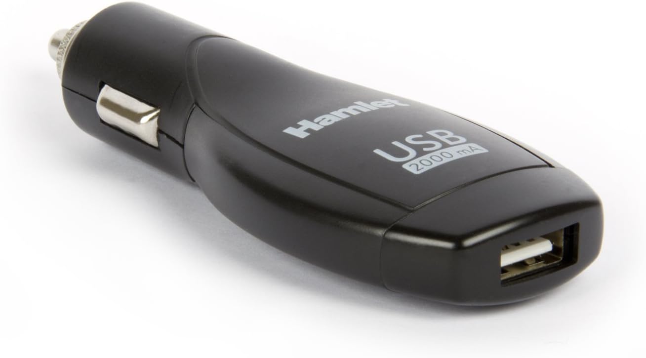 Hamlet XPW12MOB -Alimentatore Universale da auto 12V/ USB per Tablet/Smartphone/eBook readers