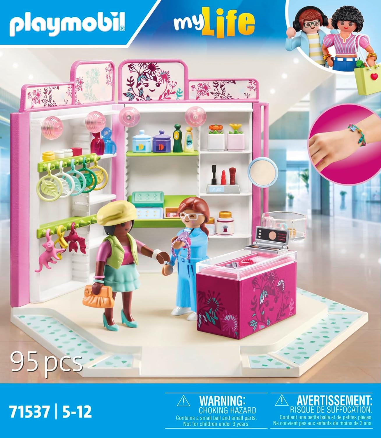 PLAYMOBIL MyLife 71537 Beauty Boutique, spannende Stilberatung für das perfekte Outfit, inklusive Ansteckern, Halsketten und mehr, kreatives Spielzeug für Kinder ab 5 Jahren