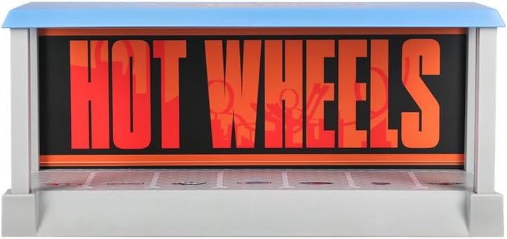 Paladone Hot Wheels Garage & Display Light – Prodotto con licenza ufficiale Mattel, custodia luminosa per 7 auto, sfondo personalizzabile, regalo per collezionisti