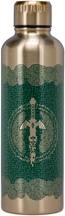 Paladone Tears of The Kingdom Official Licensed Zelda Metal Water Bottle, Gamer Fan Decor and Gift, Gaming Desk Accessory for All Ages, Collectors Drinkware