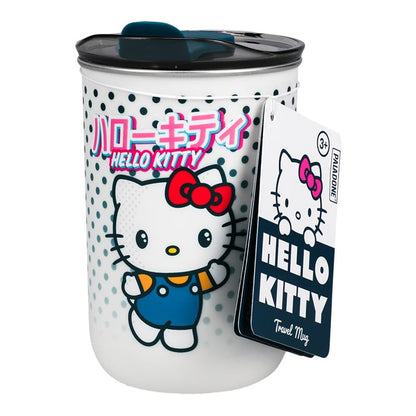Paladone Hello Kitty Travel Mug - Officially Licensed Sanrio Coffee Cup with Lid, Insulated for Hot or Cold Drink, 350ml (11.8 fl oz