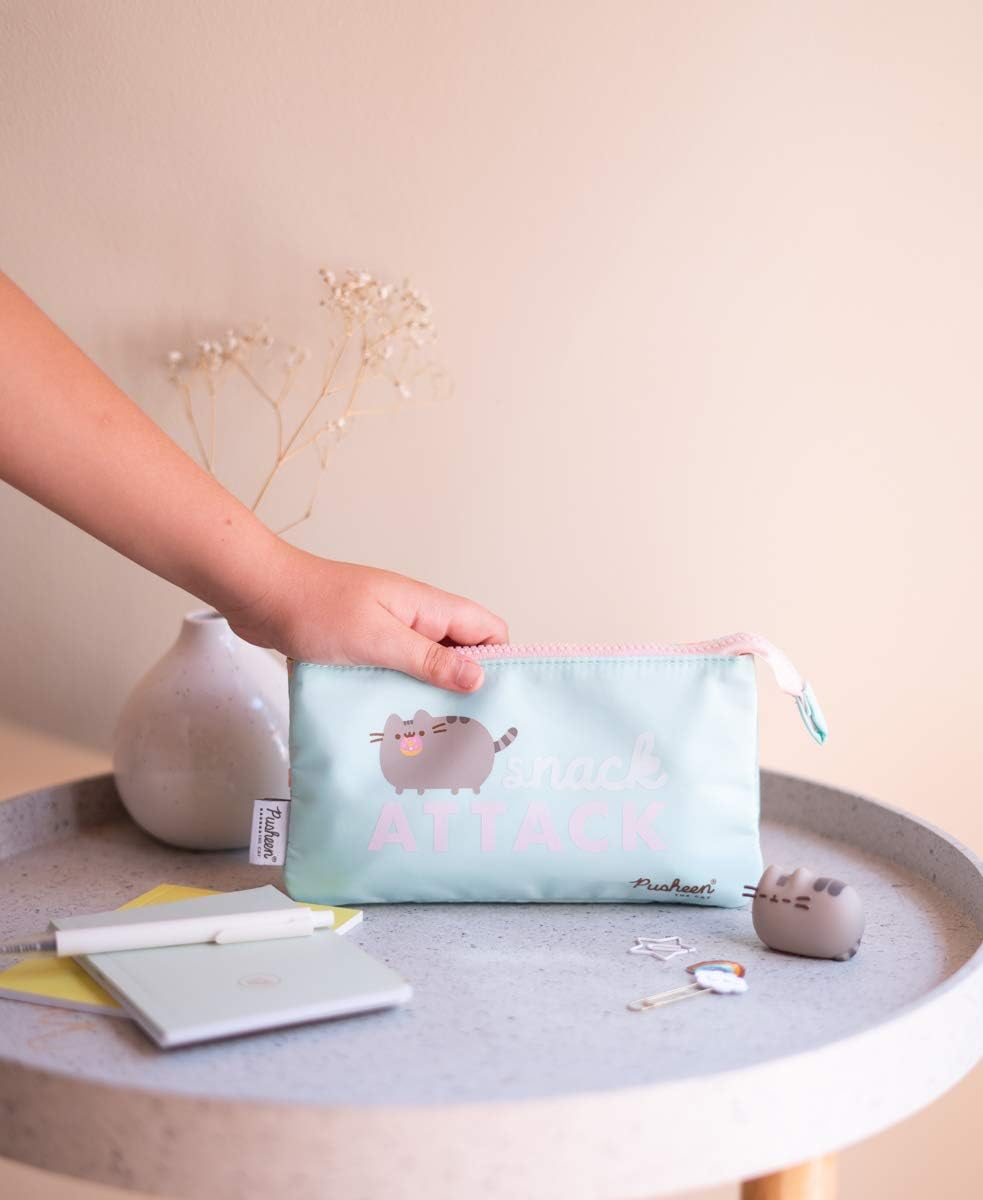 Grupo Erik Mäppchen Pusheen Rose Federmappe - Stift Etui Schule - Federmäppchen Mädchen Schlampermäppchen Jungen