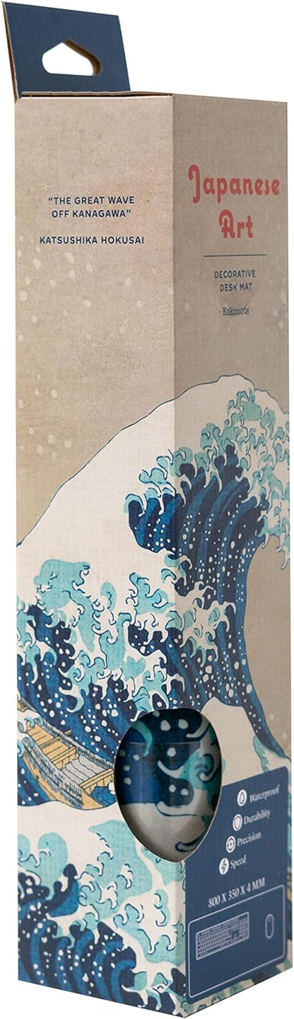 Grupo Erik Gaming Mauspad XXL Die Große Welle vor Kanagawa Gaming Mousepad XXL rutschfest und Wasserabweisend Mauspad Groß - Mouse Pad XXL Gaming Schreibtischunterlage PC Zubehör Gaming