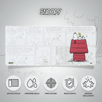 Grupo Erik Mauspad XXL Peanuts Snoopy Gaming Mousepad XXL rutschfest und Wasserabweisend Mauspad Groß - Mouse Pad XXL Gaming Schreibtischunterlage PC Zubehör Gaming