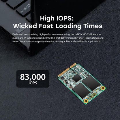 Transcend MSA220S 64GB SATA III 6Gb/sSSD, Read/Write up to 350/250 MB/s with 3D NAND Flash for Ultrabooks, Tablet PCs & Slim Servers TS64GMSA220S